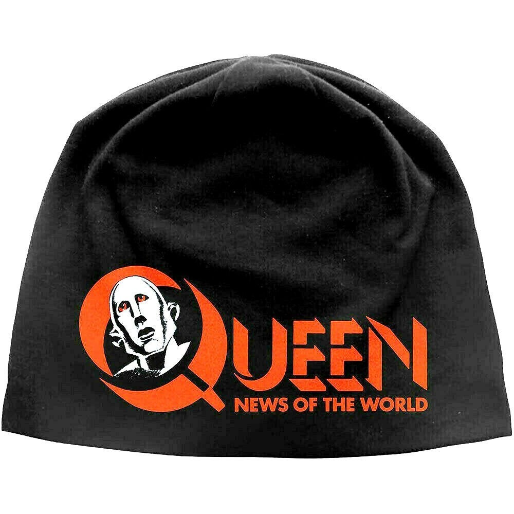 Queen News Of The World Beanie Hat Skully Cap Cotton Knit Rock Music Hat NWOT